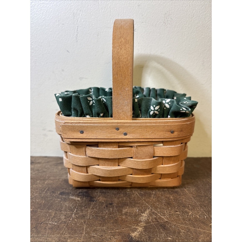 Longaberger Horizons Of Hope Mini Basket American Cancer Society 1995 W/Liners